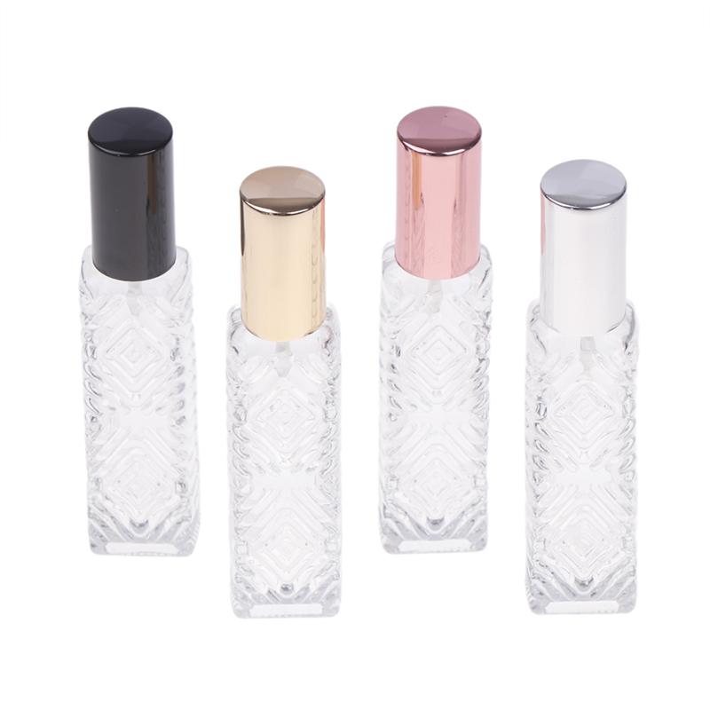 Flacon de parfum 12 ml en verre vaporisateur en aluminium tête de pulvérisateur de brume distributeur de parfum flacon presse bouteille vide voyage