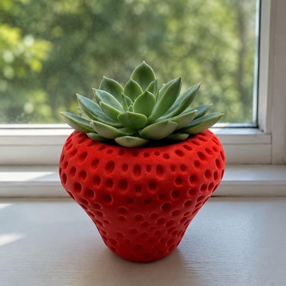 Self-Contained Realistic Fruit Flower Pot Plastic Flower Container Planter Holder Placement Easy