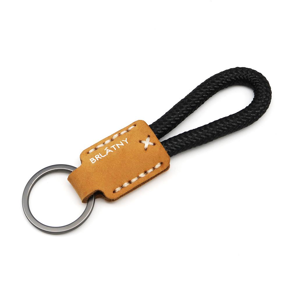 Handmade Genuine Leather Key Chain Pendant - Frosted Leather, Multifunctional Lanyard, Creative Design Key Ring