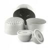 KADAX Set of 7 Kitchen Bowls + 3L Colander Plastic
