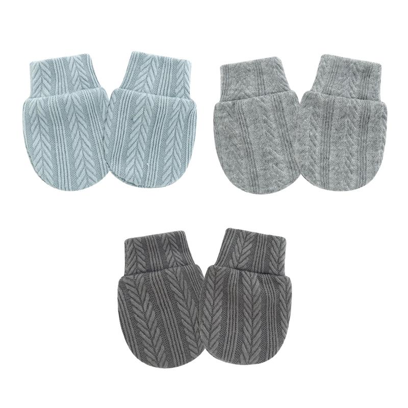 3 Pairs Newborn Gloves Jacquard Anti Scratch Infant Gloves Cotton Newborn Gift Baby Gloves Kids Care Toddler Accessories