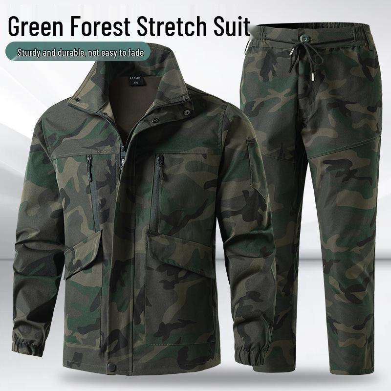 Men's Breathable Tactical Workwear Set - Wear-Resistant Jacket for Spring & Autumn Outdoor Mountaineering and Sports.
