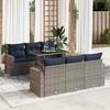 VidaXL Garden Lounge Set with Cushions 7 Pcs Grey Braided Resin Acacia 3326262