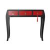 Console - Sapin Rouge Noir - Oriental - 3 Tiroirs - 96 x 27 x 80 cm