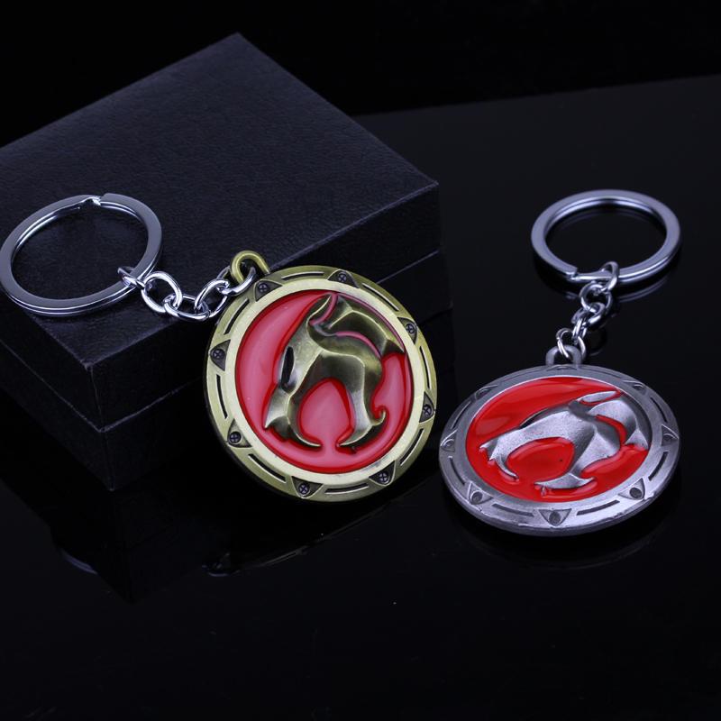 Thunder Cat Warrior Alloy Keychain with Logo and Enamel Finish