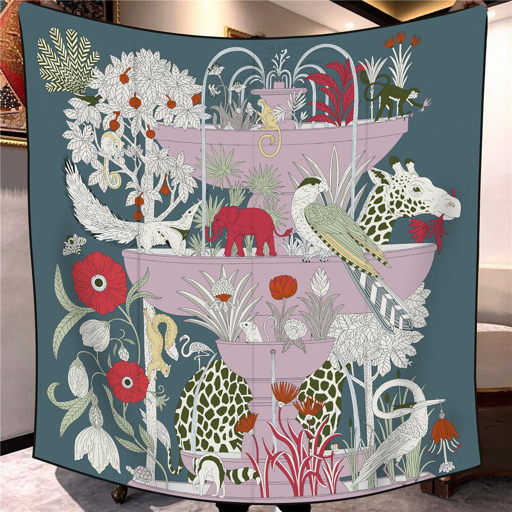 Sciarpa Quadrata da Donna in Finta Seta e Lana 110X110M Elegante Chic Lusso Regalo di Natale Compleanno Festa Ufficio Wrap Quotidiano