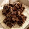 Faux Fur Leopard Print Scarf Ultra Soft Fluffy Great Warmth Perfect For Winter Outdoor Daily Wear