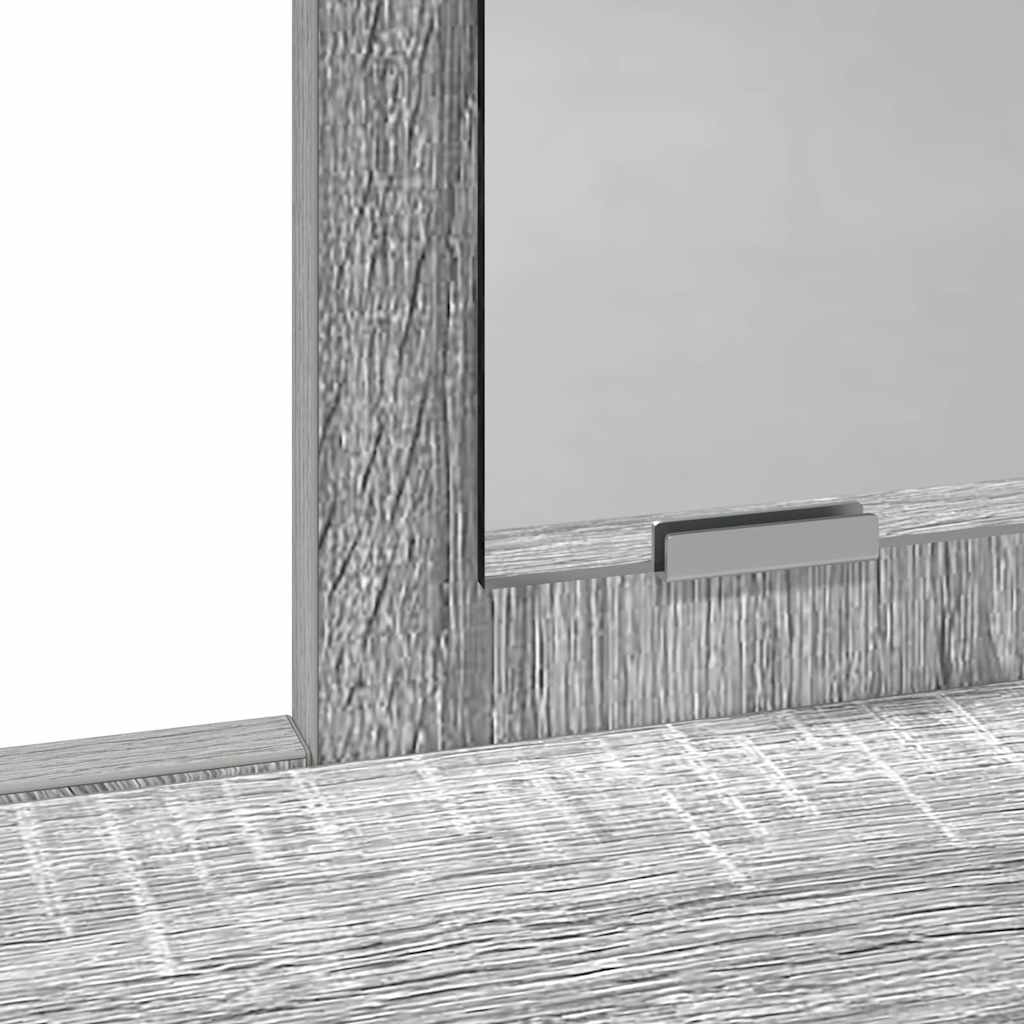 Makeup Table Grey Sonoma 100 x 41 x 140 cm Engineered Wood