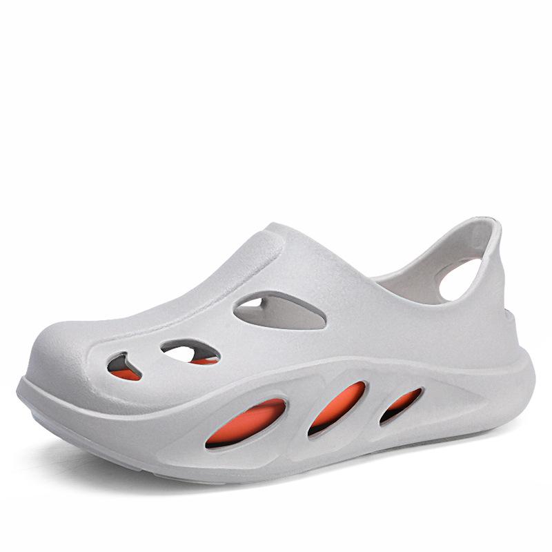 Stepping On Shit Outdoor Hole Shoes Men'S Lazy One-Pedal Driving Sandals Thick-Soled Non-Slip And Wear-Resistant Wading Beach Shoes