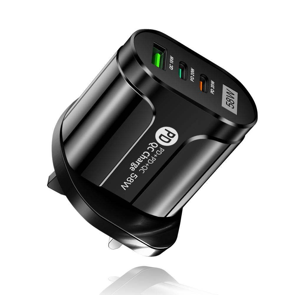 Luminous 58W Dual Fast Charger with 2PD & QC3.0 - EU/US/UK/KR/AU Standard