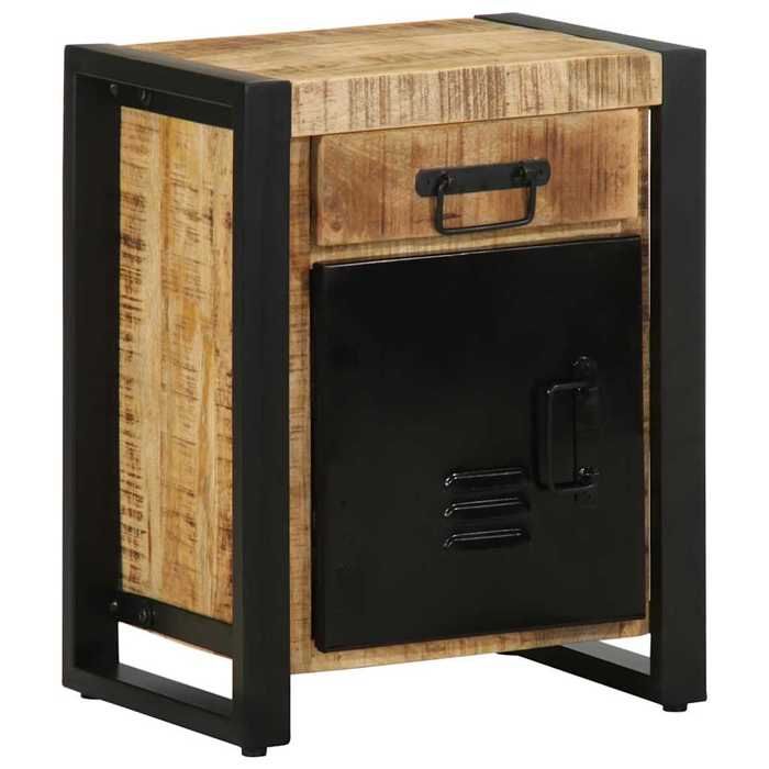VidaXL Table de chevet 40x30x50 cm bois massif de manguier brut, armoire de chevet, armoire de lit, table d'appoint pour 4013559