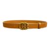 Women's Classic GG Leather Cowhide Belt - Fashionable, Versatile, Decorative Jeans Accessory