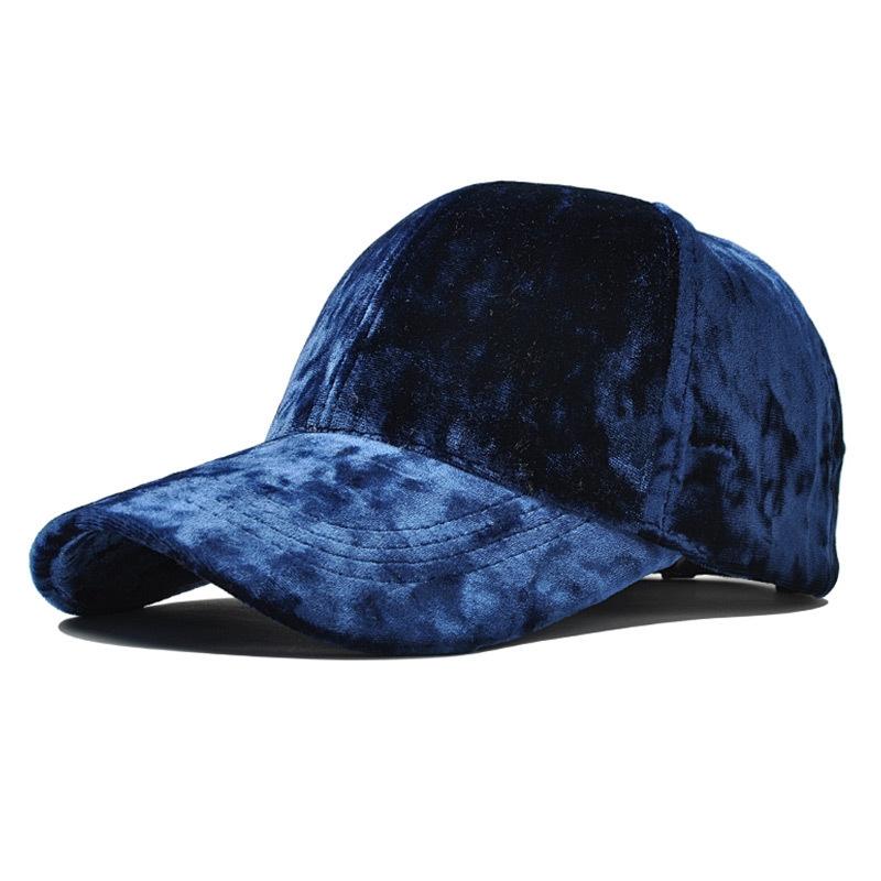 Gold Velvet Adjustable Solid Color Men Baseball Cap Sun Protection Spring Autumn Unisex Korean Version Dad Hat Snapback