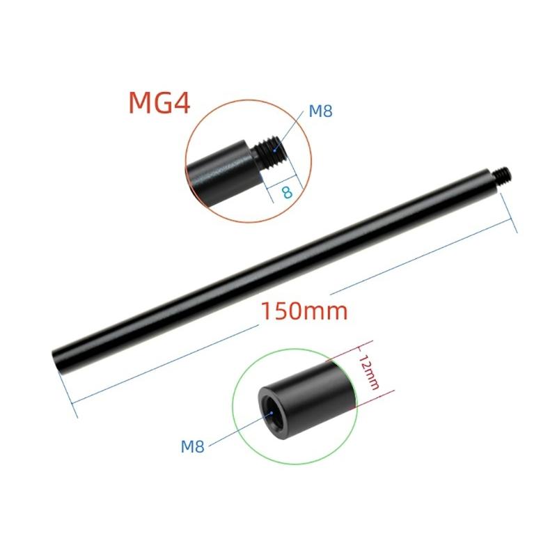 M 8 Thread Extension Rod 12mm Diameter Extension Poles Stabilizer Accessory for Tripods and Motorcycle Mounts