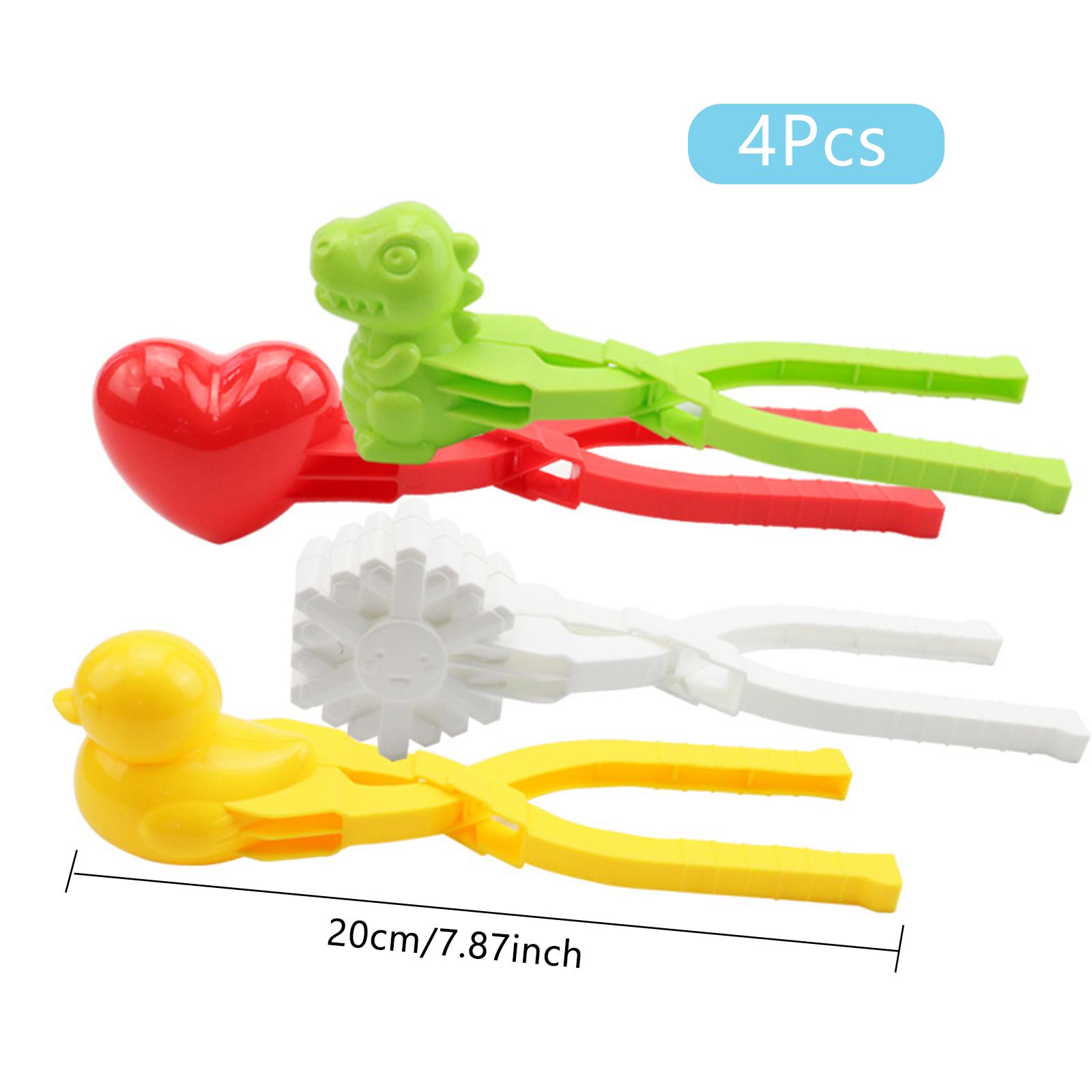 

4/3pcs Cute Bear Duck Snowball Clip Snow Clay Ball Maker Creative Snowballs Mold Snow Shovel for Kids Outdoor Sports Snow Toys