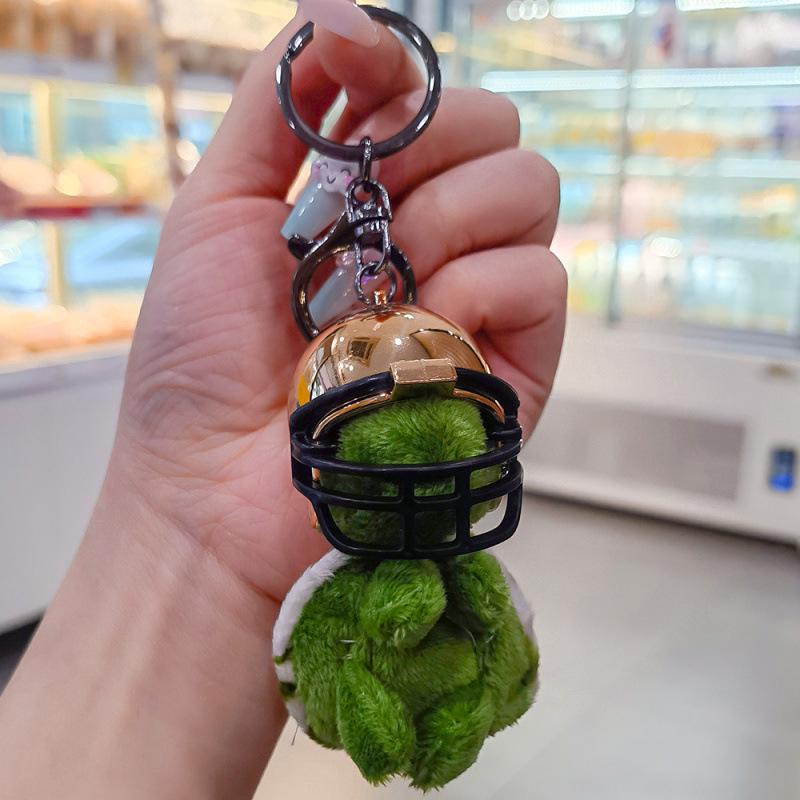 Portachiavi Casco da Rugby Stile Americano Giocattolo in Miniatura
