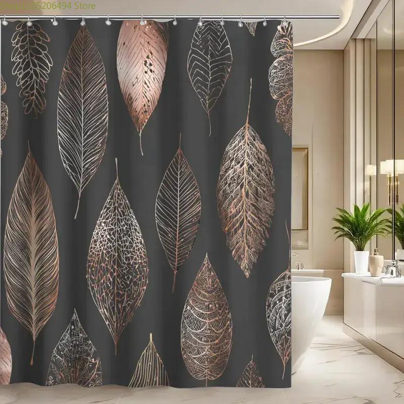 A Bathroom Shower Curtain, Quick Painting Creation, Autumn Painting Festival Shower Curtain, Includes 12 Hooks, 70.87*70.87inc