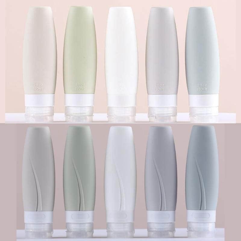 Silicone Travel Bottles Leak Proof Squeezable Refillable Travel Accessories Portable Toiletries Containers Travel Size Cosmetic
