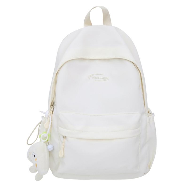 Solid Color Backpack for Women Korean Styles Backpack Student School Backpack