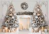 Winterfenster Weihnachten Kulisse Kamin Weihnachtsbaum Geschenke Teddybär Navidad Party Dekoration Kinder Porträt Fotografie Hintergrund