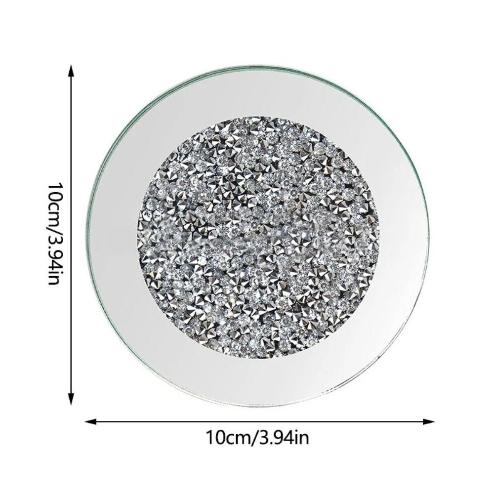 

Heat Insulating Crushed Cup Coaster Shiny Coffee Mug Pad Tableware Decoration round