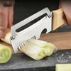 2 Stück Multifunktionale Gemüseschäler mit Holzgriff zum Schälen und Schneiden von Obst und Gemüse mit Flaschenöffner