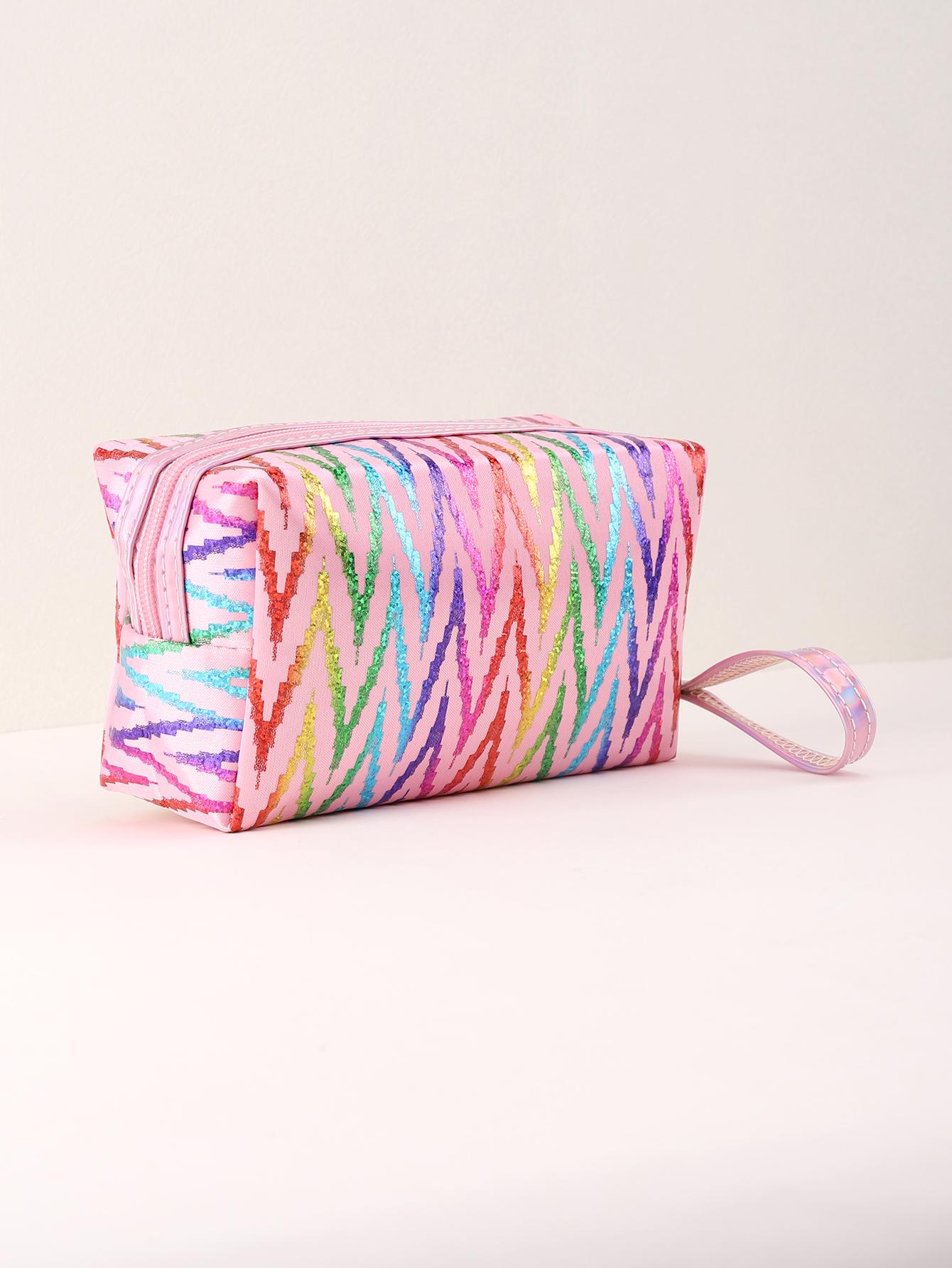 

Fabric pencil case stationery multi-colour trousse trousse with zip design estuche back-to-school gift pencil case for a friend бледно-розовый