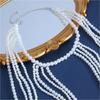 Contemporary Imitation Pearls Shoulder Jewelry for Women Body Chain Suitable for Enhancing Outfits At Various Event