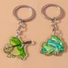 Lovely Acrylic Frog Keychain Men Women Animal Keyring Pendants for Car Key Holder Handbag Decor Handmade Jewelry Gifts