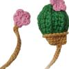 Crochet Cactus Bookmark Hand-crocheted Knitting Bookmark Office Decoration Vibrant Color Party Favors