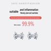 S999 Sterling Silver Bow Zirconia Light Luxury Ear Care Versatile Earrings