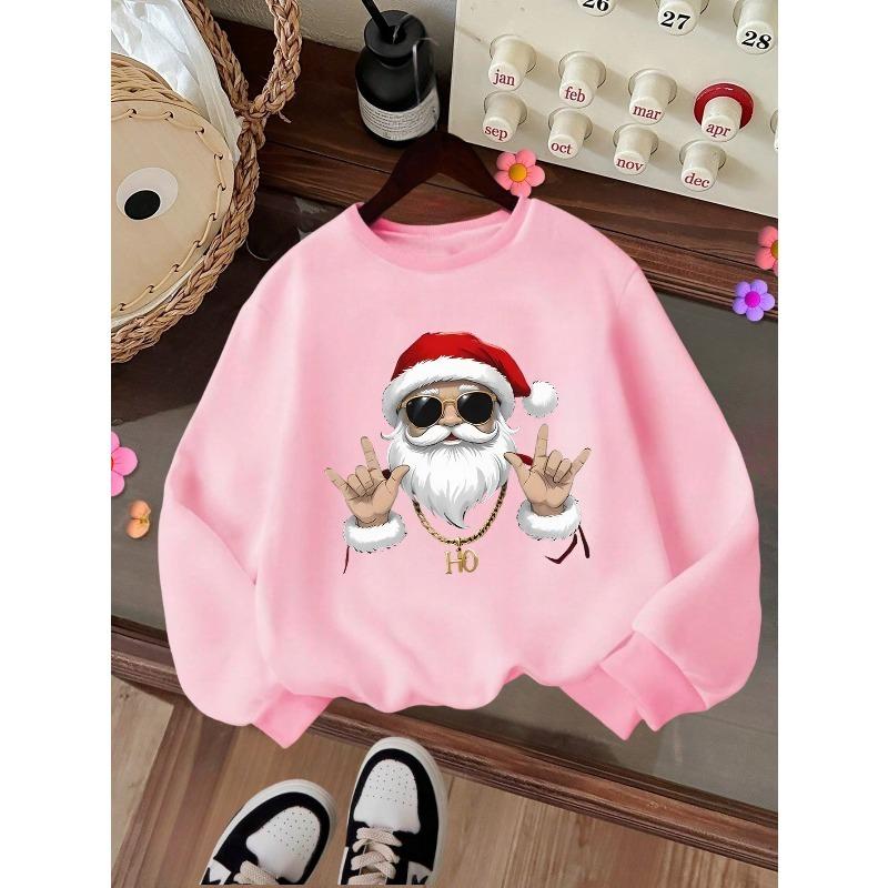 European sizes fashion printed sweatshirt, warm Kids' round neck sweatshirt