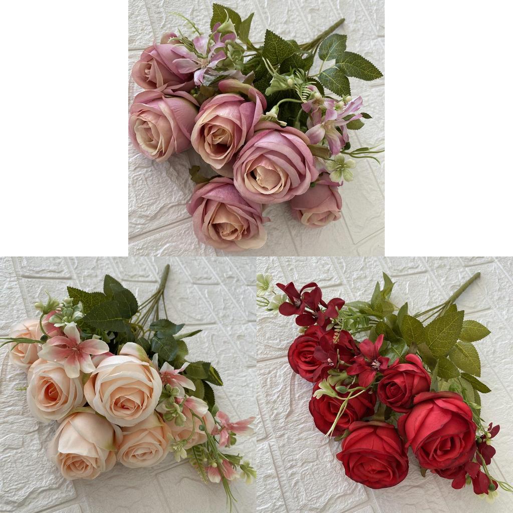 Artificial Flower Wedding Decor With Diamond Accents For Photography And Home Styling