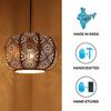 'Moroccan Grandeur' Hand-Etched Iron Wall Pendant Light for Living Room & Ceiling Hanging Lights (Without Bulb)