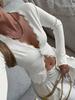 Autumn and winter design sense lace edge long sleeve women's niche chic slim fit comfortable breathable bottoming shirt pure want to wear top