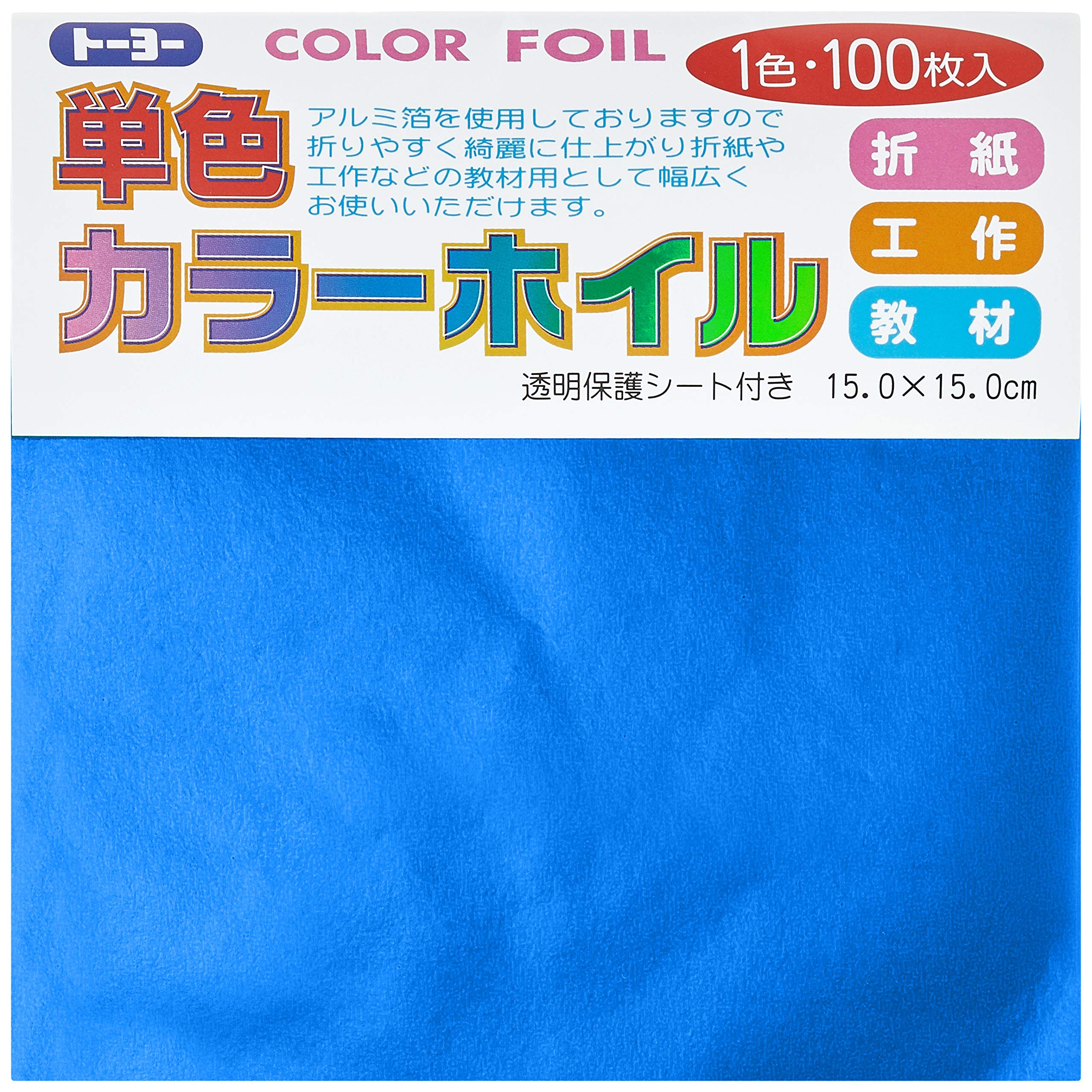

Toyo Origami Color Foil Single Color 15cm Square Blue 100 Sheets 066105 синий