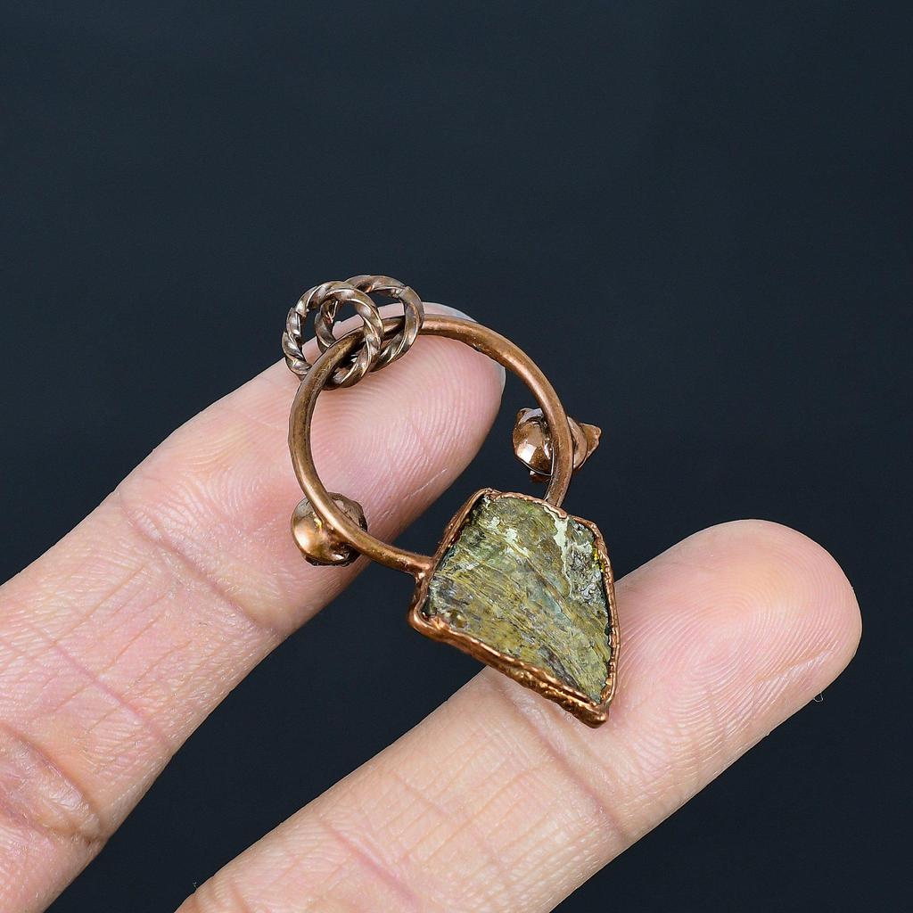 Abalone Shell Pendant Gemstone Jewelry, Copper Electroformed Pendant, Gift For Women Handmade Pendant