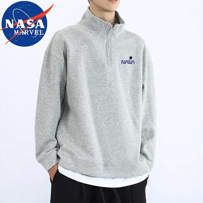NASA MARVEL Men's Stand Collar Casual Sweatshirt
