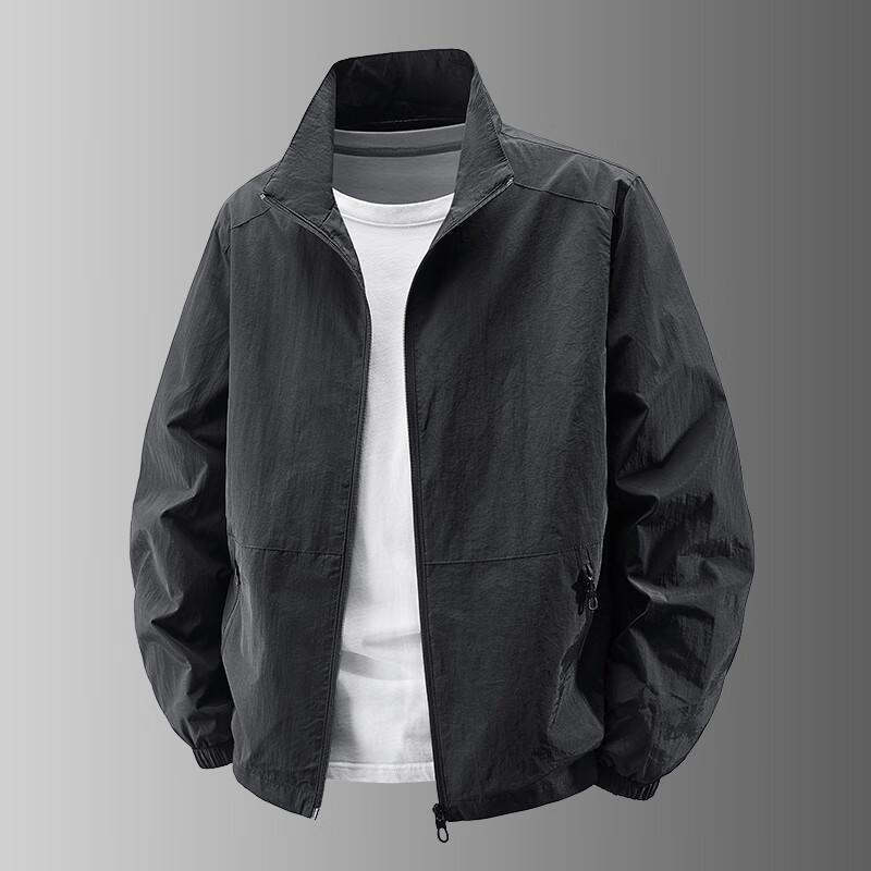 ROMON Men's Business Casual Stand-Collar Jacket LH03