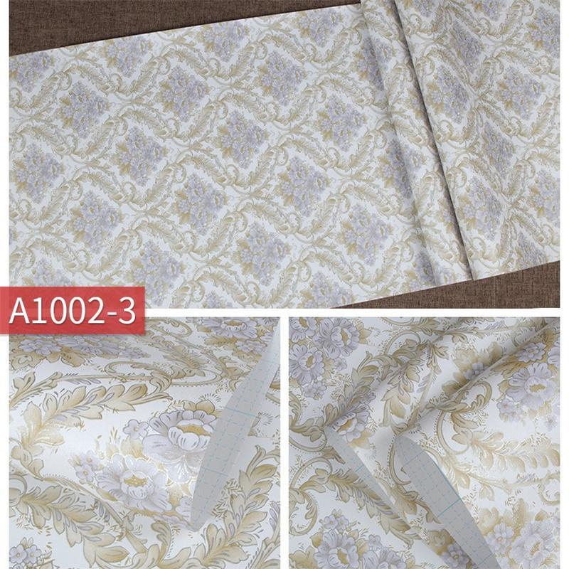 Retro Cegła i Kwiatowy Samoprzylepna Wodoodporna Tapeta Peel & Stick Dekoracja Ścienna Biurko i Meble DIY Zdejmowane Naklejki