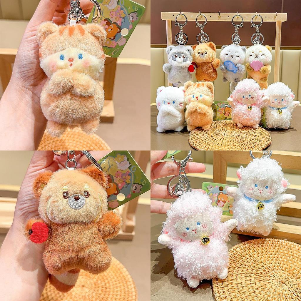 Jinnew Cute Cat Plush Keychain With Keyring For Gift And Collection