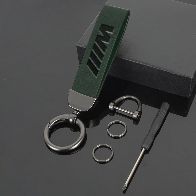 

2025 Car Badge Keychain Rings Leather Keyring Key Chain For BMW M X1 X2 X3 X5 X6 E46 E39 E90 E36E60 E34 E30 F30 G20 Auto Acc for BMW