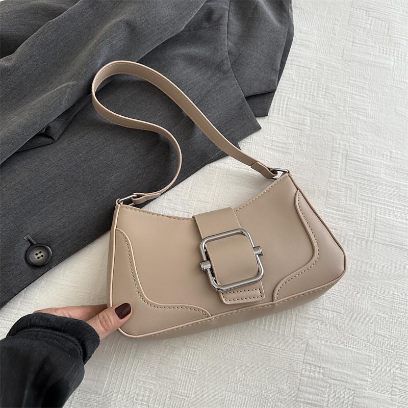 Elegant Spring Shoulder Bag For Women Trendy Pu Crossbody Bag With Exquisite Sewing Urban Fashion