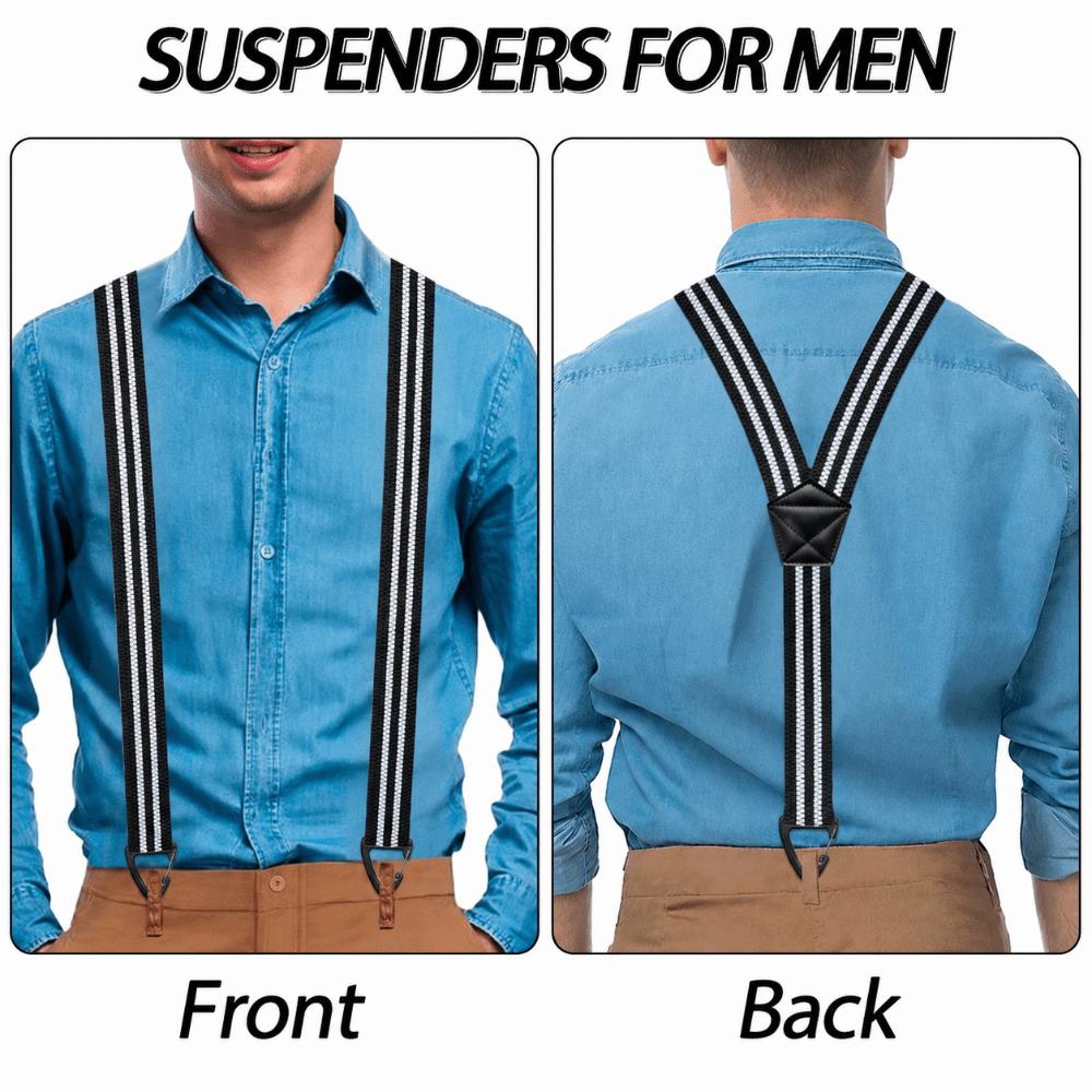 Elastic Heavy Duty Suspenders Y-back Wide Trouser Pants Braces New Men Work Suspenders Work