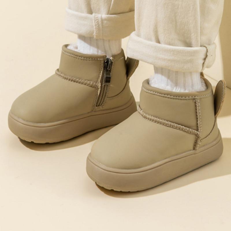 Παιδικές Φλις Ζεστές Βαμβακερές Μπότες Παιδικές Ψηλές Μπότες Χιονιού Παιδικές Μονόχρωμες Φλις Χειμερινές Μπότες