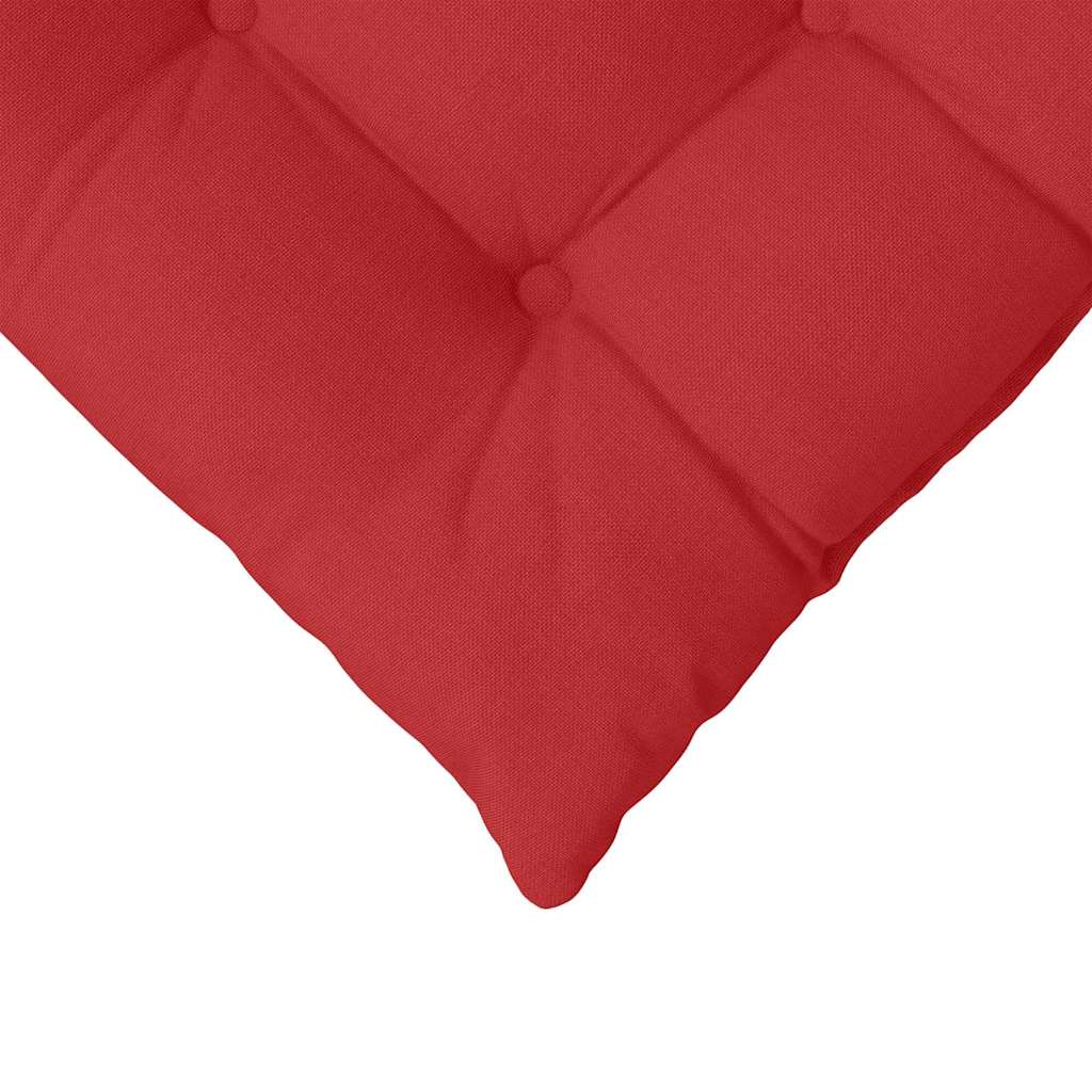 Seat Cushions 4 Pcs Red 40 X 40 X 6 Cm Fabric