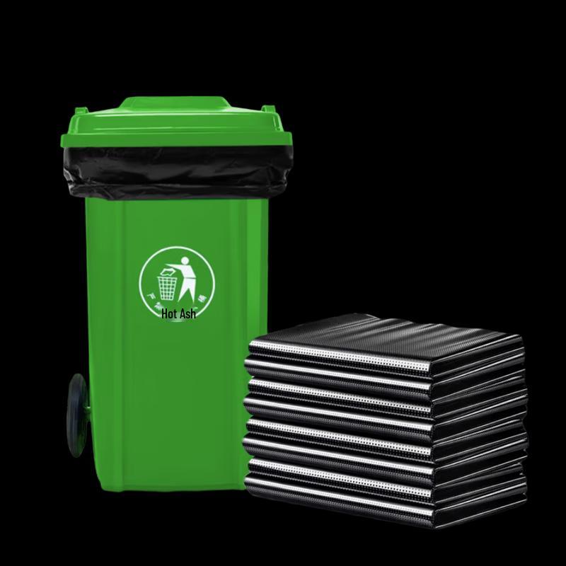 NHZHIW Large Thick Black Flat-Top Trash Bags