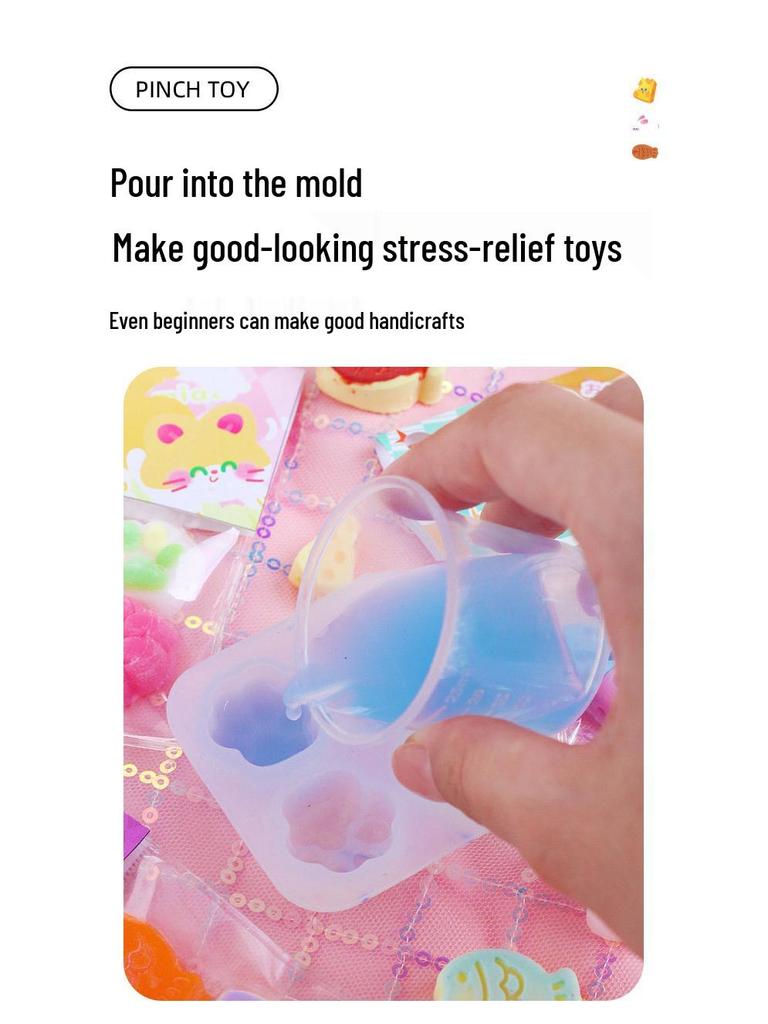 Mr. Toy Mini DIY Cat Paw Cheese Soft Rubber Toy for Kids