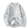 Autumn/Winter Men's Plus Velvet Knit Sweater - Casual Couple Style Pullover