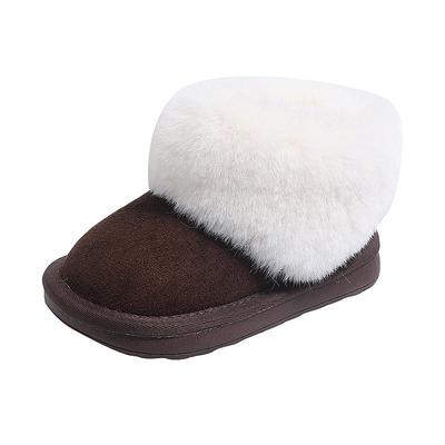 Cute Kids Girls Plush Fleece Lined Warm Thick Sole Winter Snow Boots